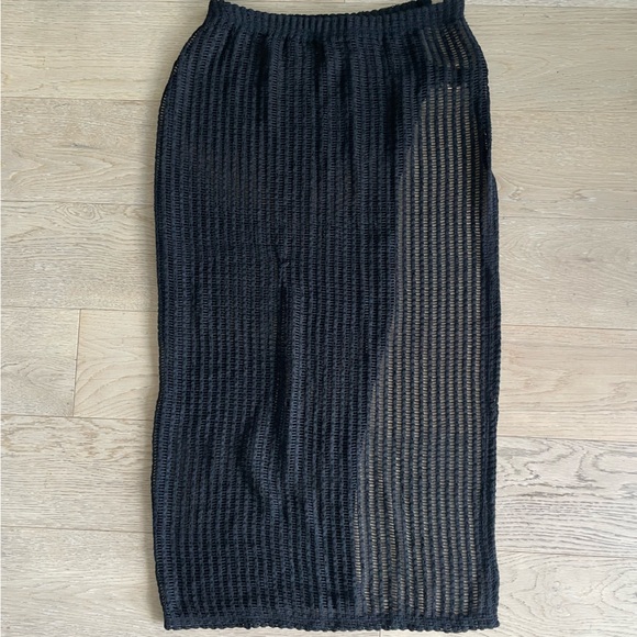 Urban Outfitters Semi-Sheer O-Ring Sarong (black) - Picture 6 of 9